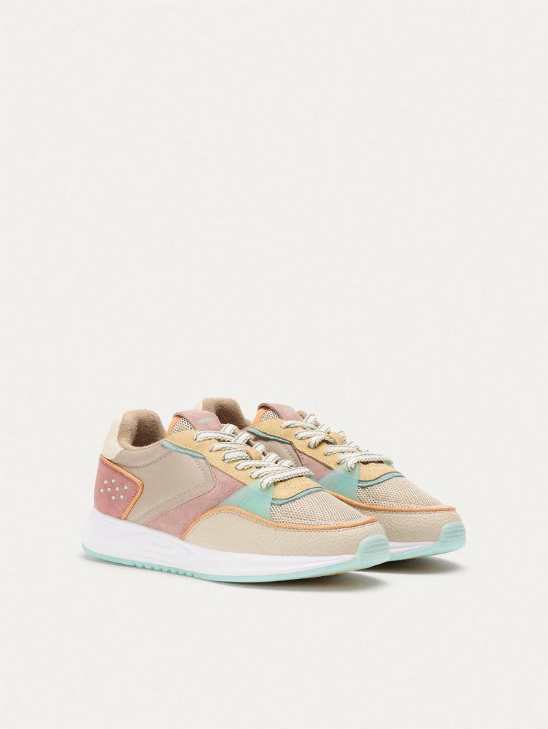 Hoff District Carnaby Sneakers Dames Khaki Roze Geel | EBS1489ME