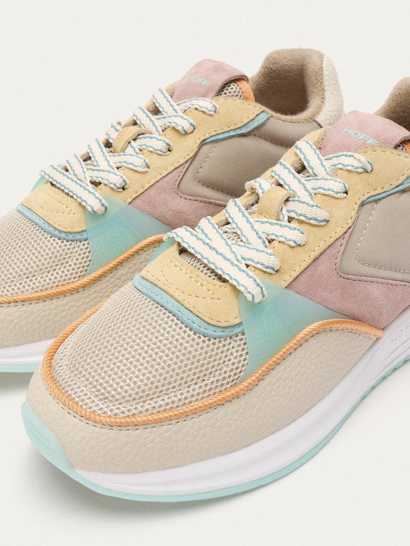 Hoff District Carnaby Sneakers Dames Khaki Roze Geel | EBS1489ME