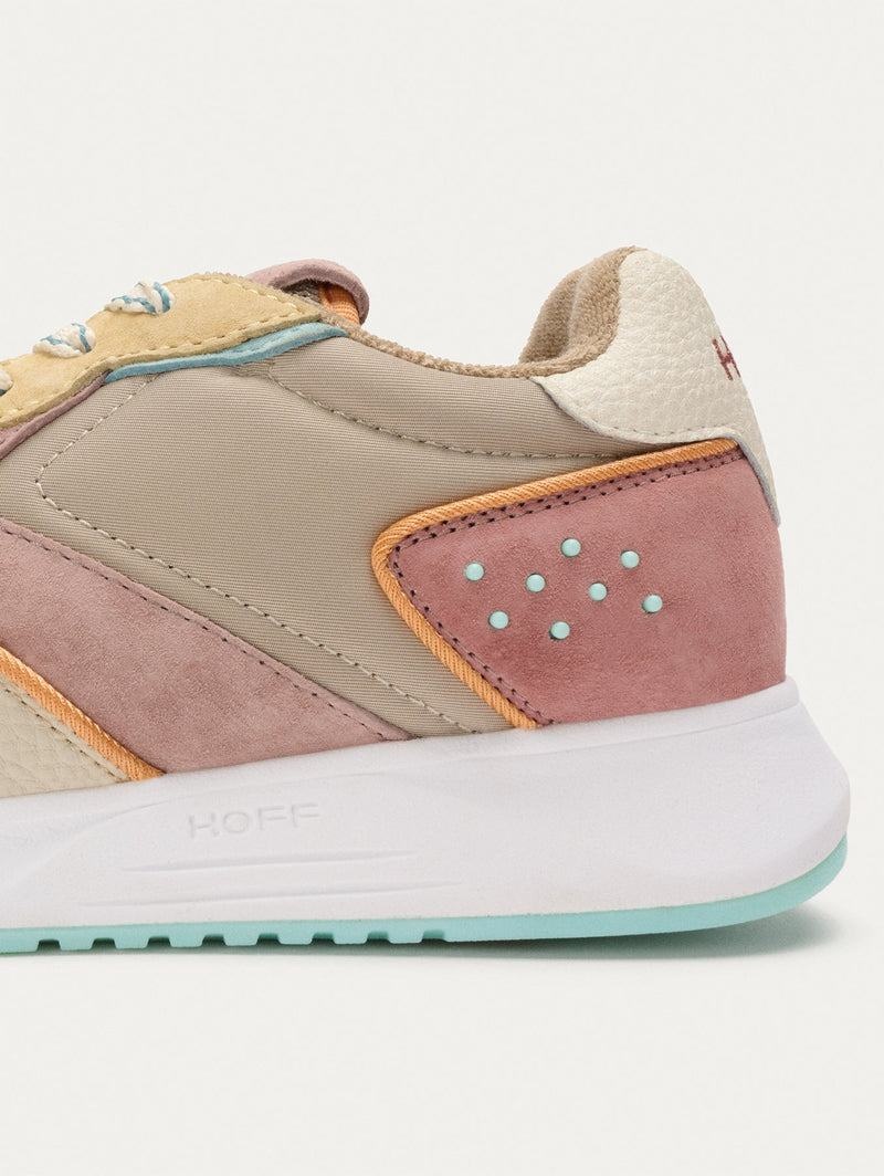 Hoff District Carnaby Sneakers Dames Khaki Roze Geel | EBS1489ME