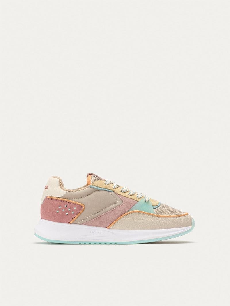 Hoff District Carnaby Sneakers Dames Khaki Roze Geel | EBS1489ME